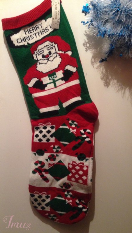 imusau.lt | parduodama Nauja didžiulė ~90cm megzta kalėdinė kojinė Kalėdoms (Kalėdų Senelio dovanoms)