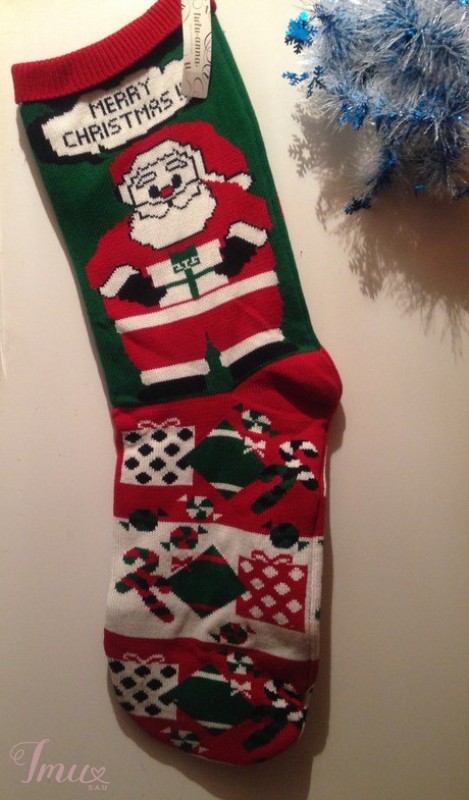 imusau.lt | parduodama Nauja didžiulė ~90cm megzta kalėdinė kojinė Kalėdoms (Kalėdų Senelio dovanoms)