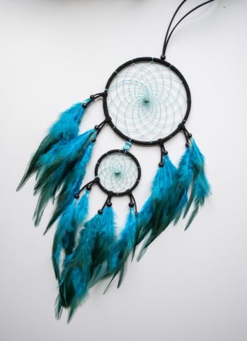 imusau.lt | parduodama Dviejų lankelių turkio su juoda sapnų gaudyklė