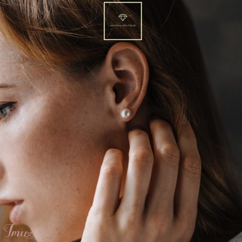 imusau.lt | parduodama 925 prabos sidabriniai auskarai su natūraliais perlais, 8mm