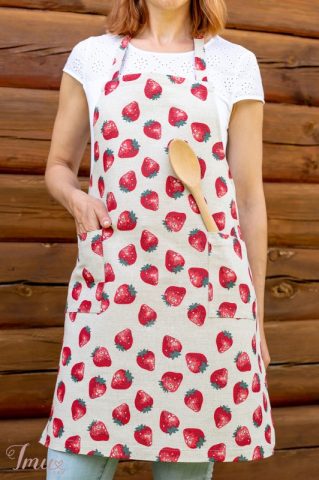 imusau.lt | parduodama Lininė prijuostė "Braškės"