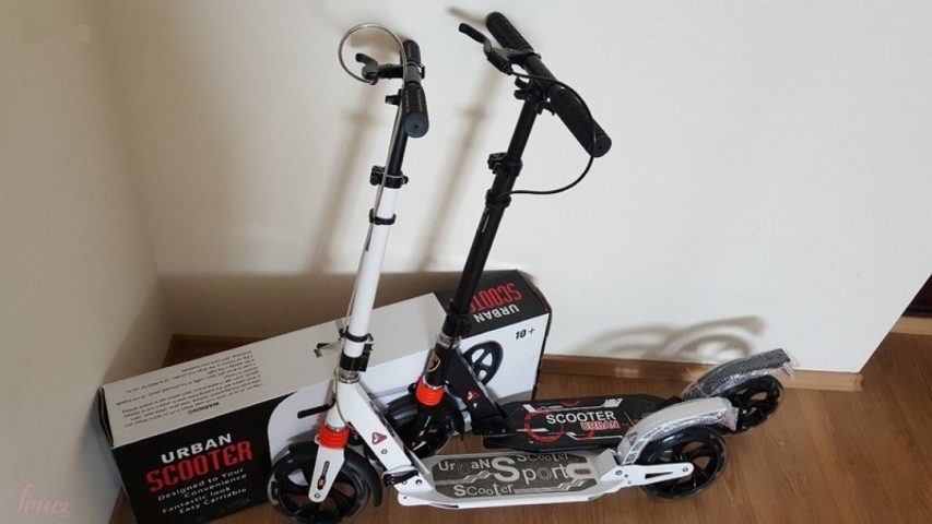 imusau.lt | parduodama Paspirtukas Urban su rankiniu stabdžiu ir amortizatoriais