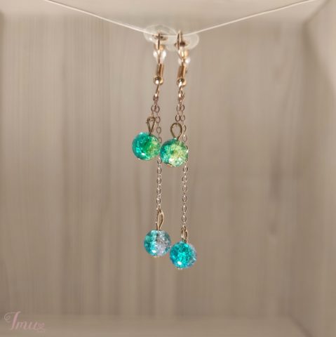 imusau.lt | listing Auskarai su skaldyto stiklo rutuliukais