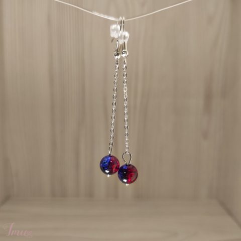 imusau.lt | parduodama Auskarai su skaldyto stiklo rutuliukais