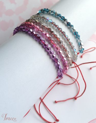 imusau.lt | parduodama Raudono siūlo apyrankės 4 mm