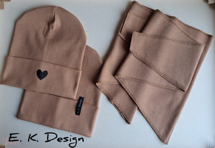 imusau.lt | parduodama Rib medvilninio trikotažo kepurė su kaklaskare