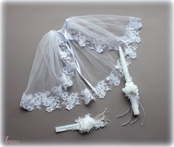 imusau.lt | listing Krikštynoms: krikštynų skraistė ir krikšto žvakė