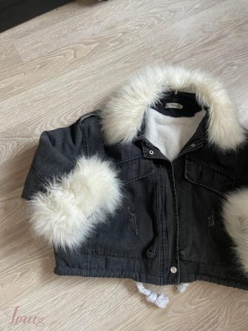 imusau.lt | parduodama Džinsinė striukė su kailiuku