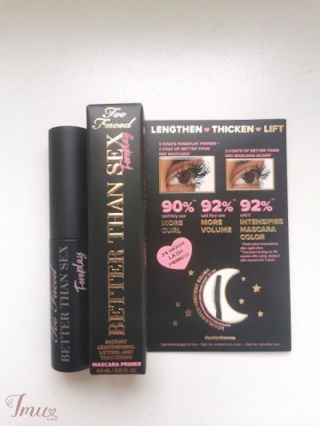 imusau.lt | parduodama Too Faced - Better Than Sex Foreplay juodas mini akių tušas, tušo pagrindas primeris