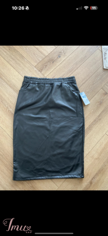 imusau.lt | parduodama Dirbtinės odos juodas sijonas