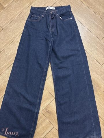 imusau.lt | parduodama Tamsiai mėlyni „Bershka“ wide leg džinsai 💙